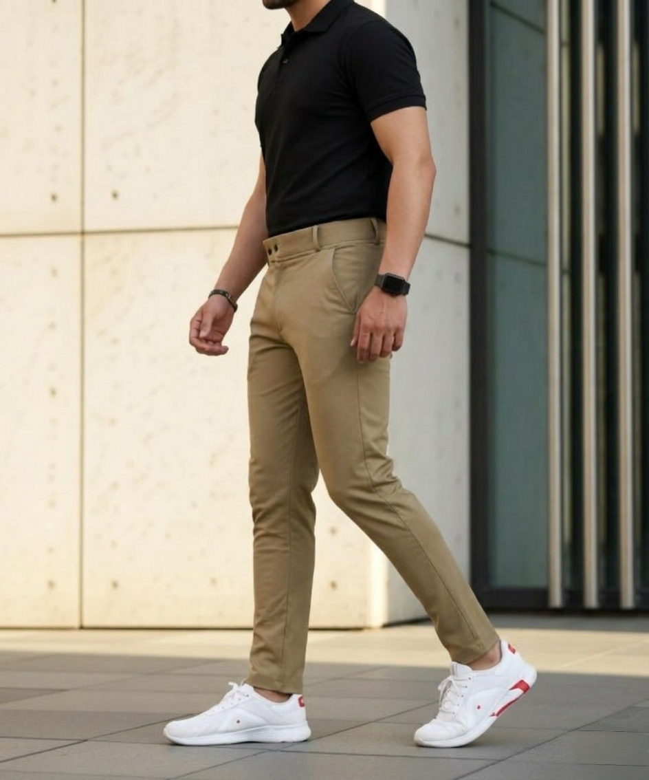 Men’s Stylish Double Button Slim Fit Pants